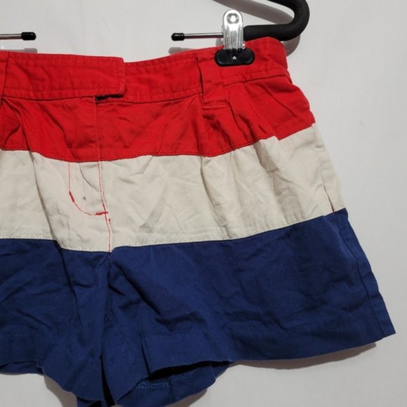 bdg red white and blue color block shorts bdg size - Picture 3 of 8
